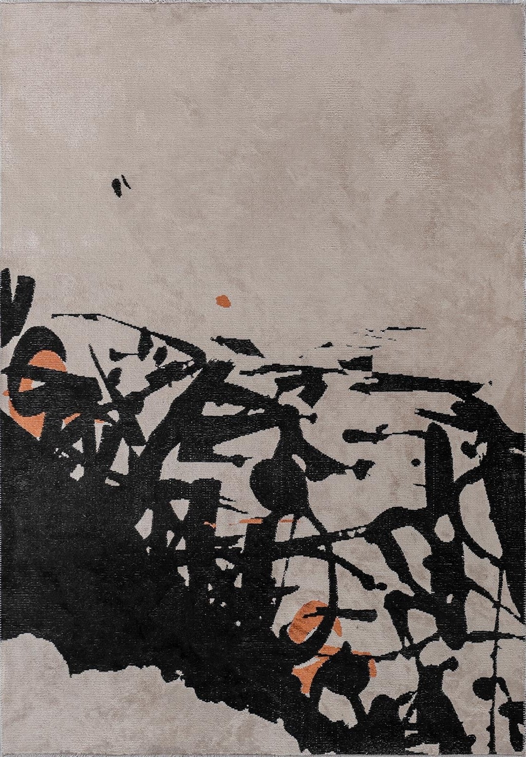 ASTORIA BLACK - TERRA - ECRU RUG - 1