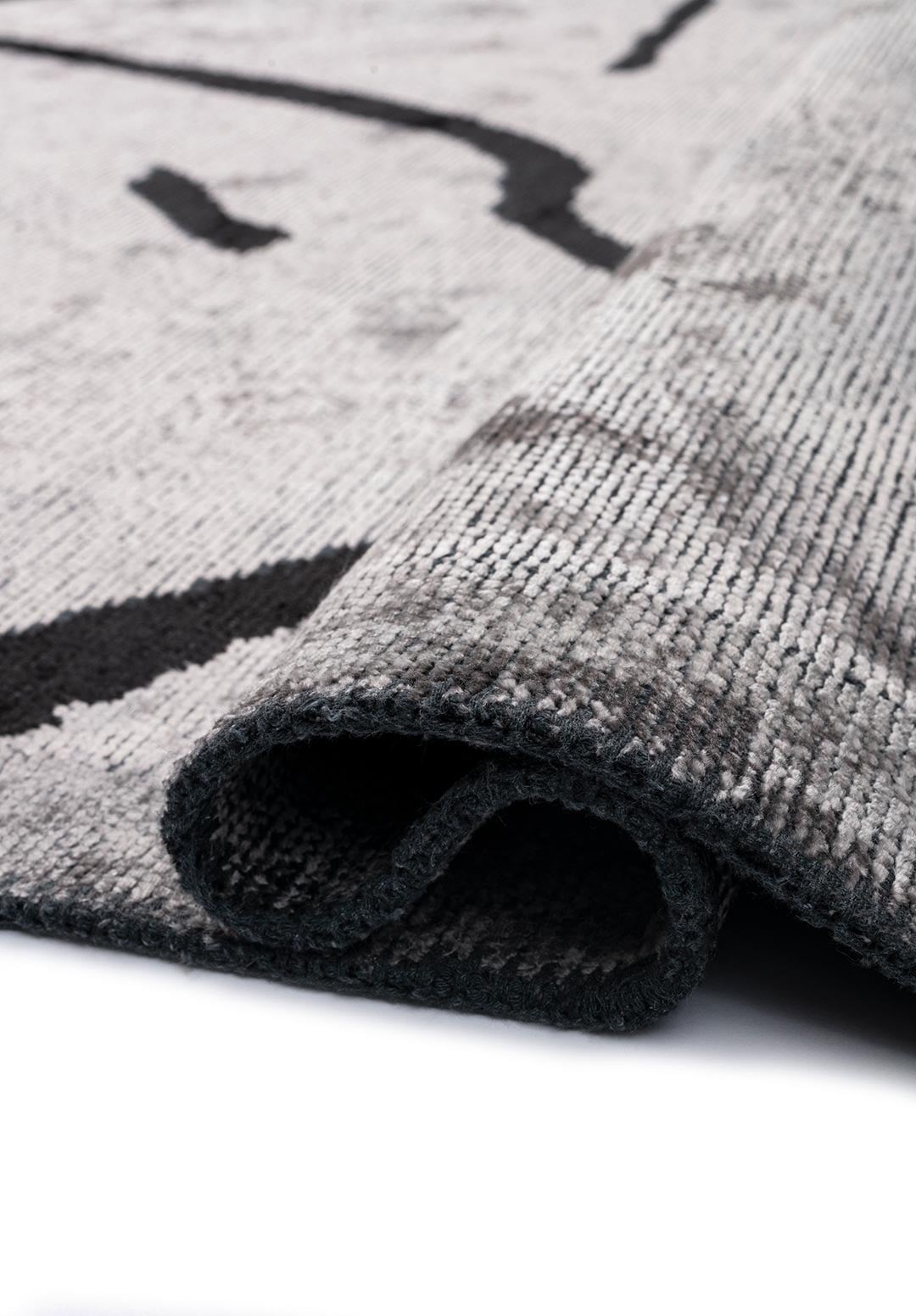 CHELSEA BLACK - LIGHT CREAM - GREY RUG - 2