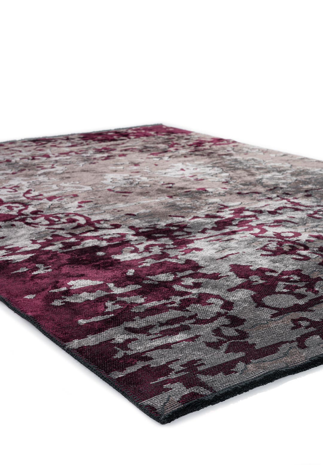 VALENCIA DARK DAMSON - DARK GREY - LIGHT GREY RUG - 4
