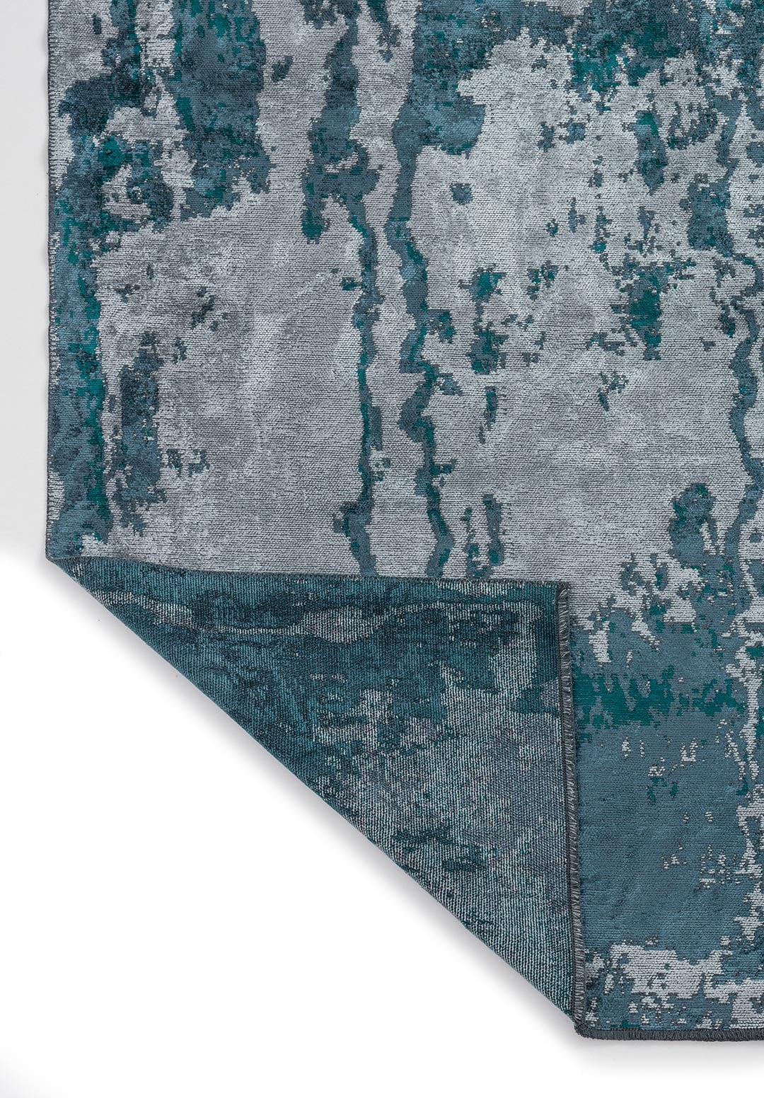 ATHENS ICE BLUE - PETROL - DARK TURQUOISE RUG - 3