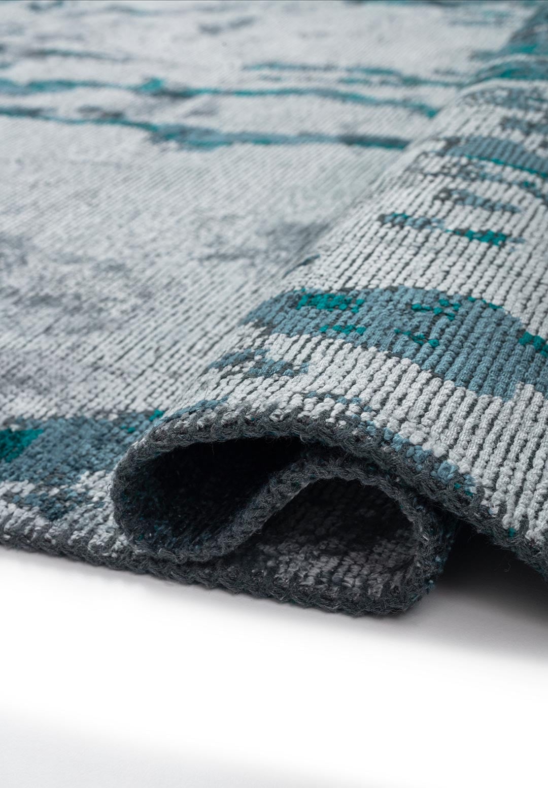 ATHENS ICE BLUE - PETROL - DARK TURQUOISE RUG - 2