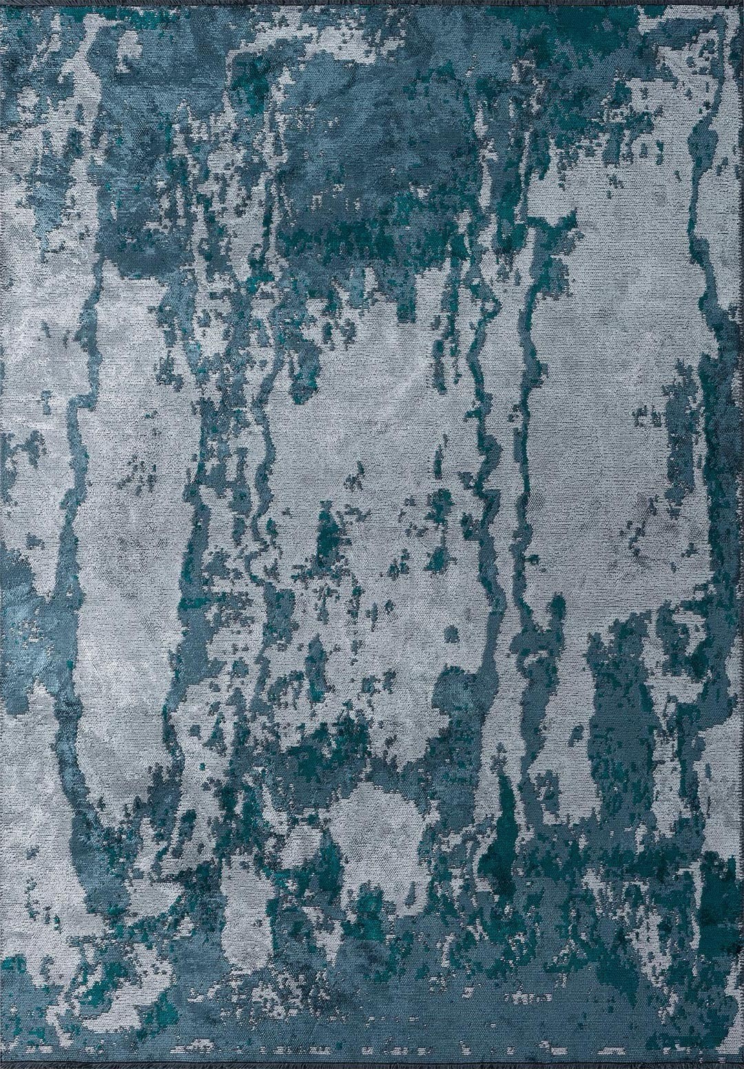 ATHENS ICE BLUE - PETROL - DARK TURQUOISE RUG - 1
