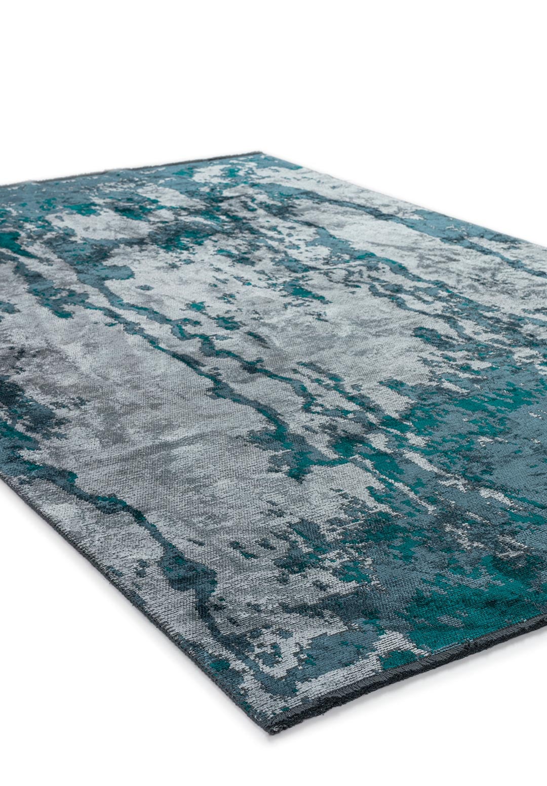 ATHENS ICE BLUE - PETROL - DARK TURQUOISE RUG - 4