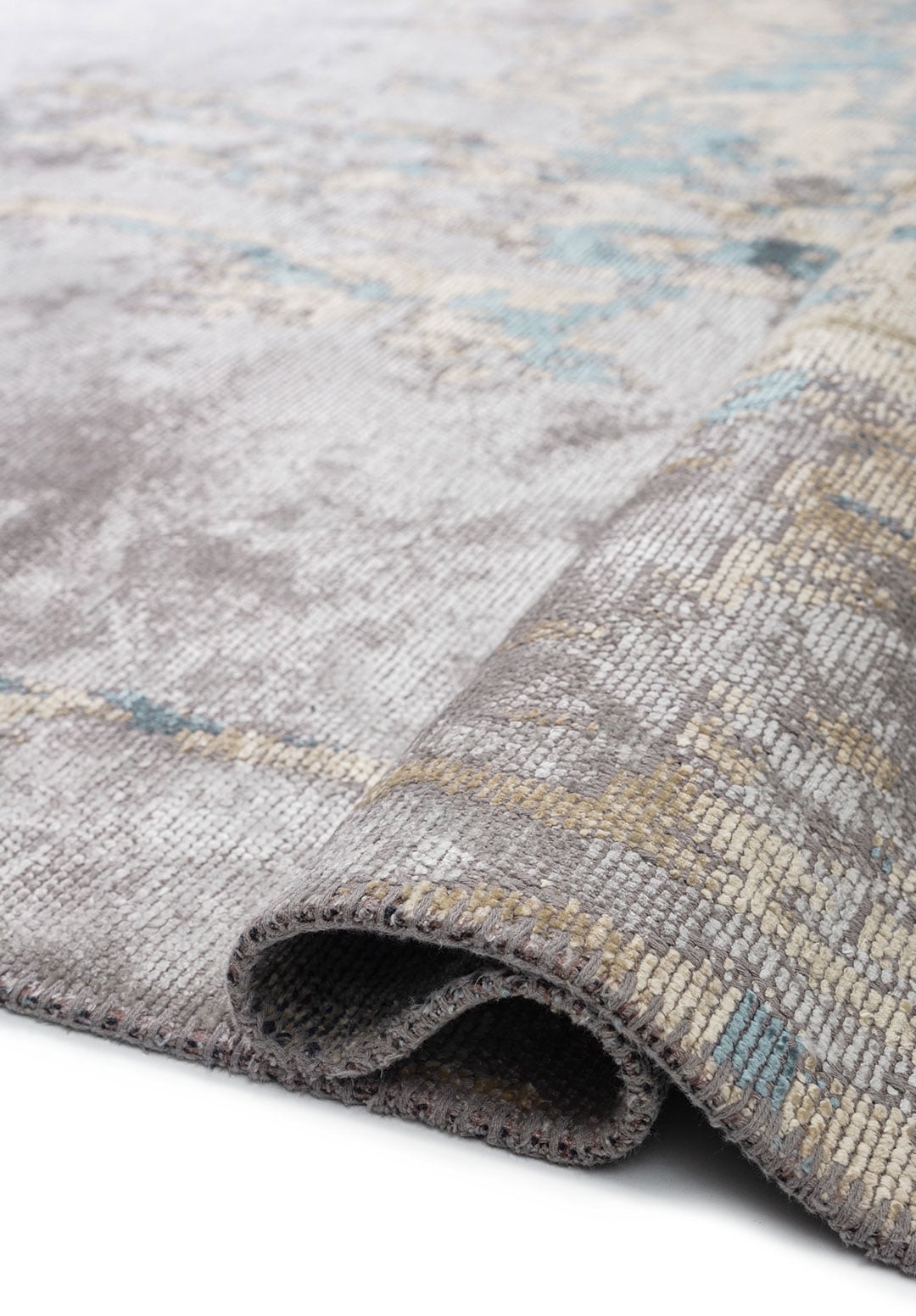 ATHENS LIGHT GREY - CREAM - BLUE RUG - 2