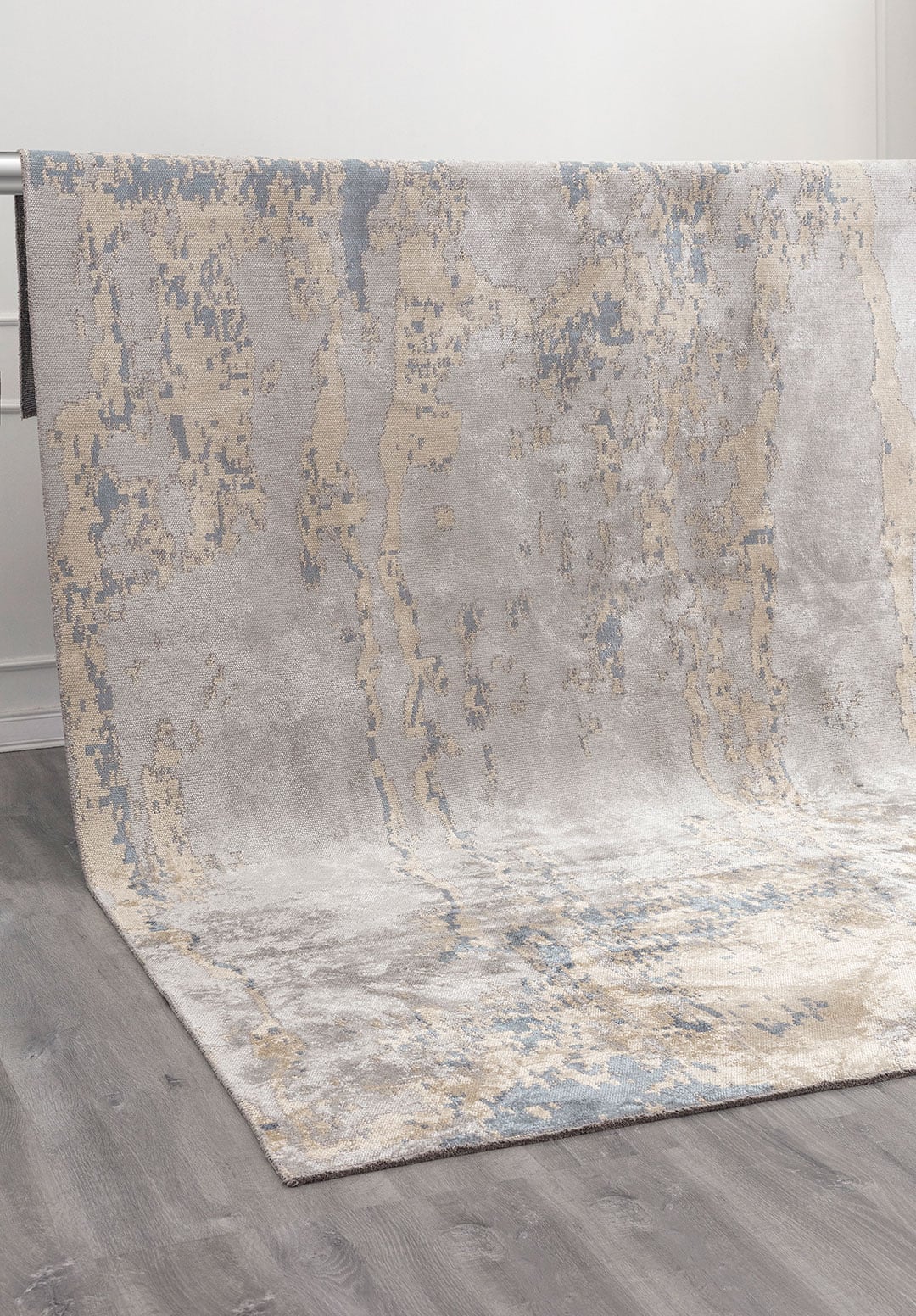 ATHENS LIGHT GREY - CREAM - BLUE RUG - 4