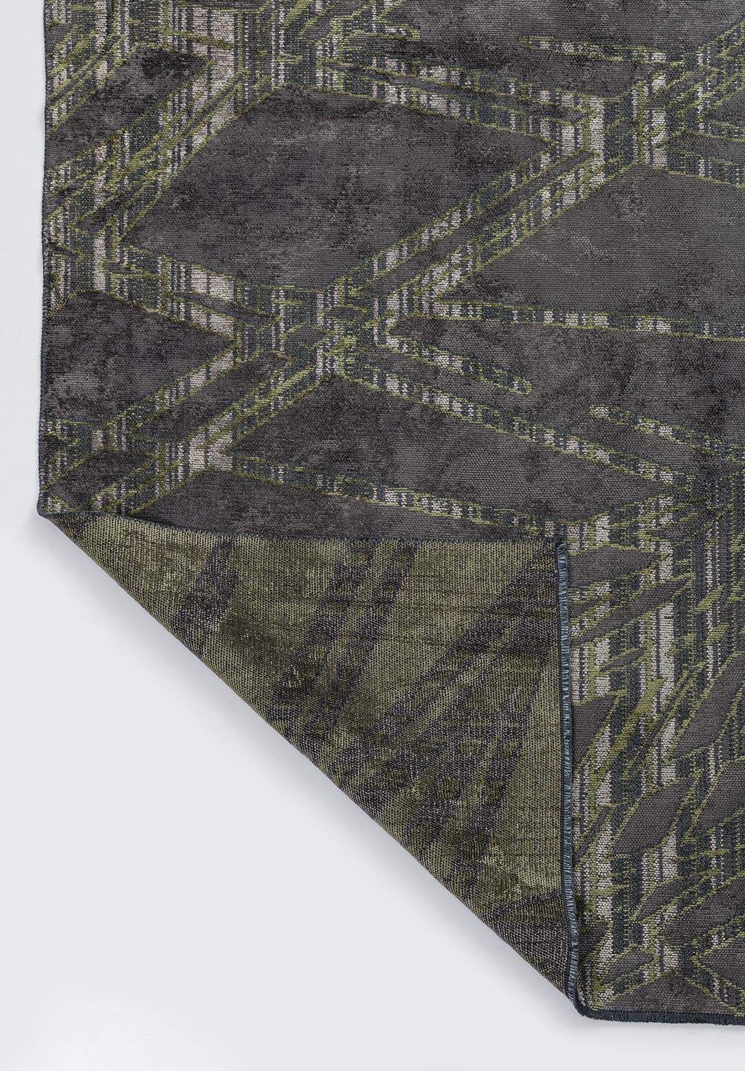 GRENOBLE GREEN - CHARCOAL - BEIGE RUG - 3
