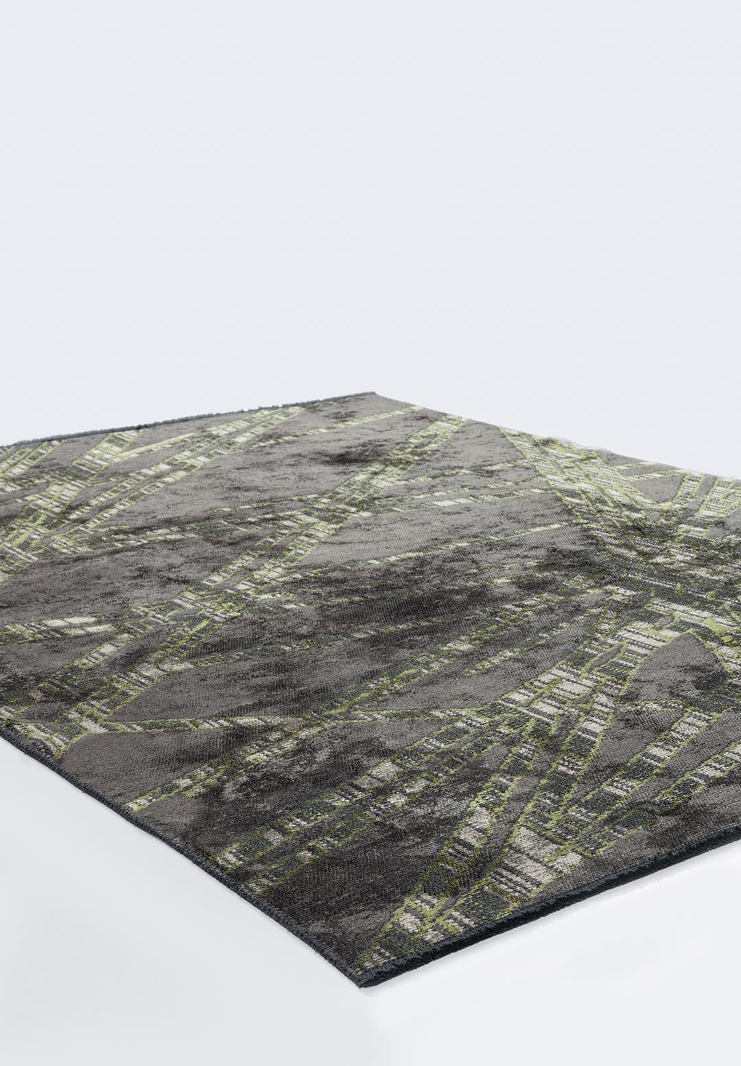 GRENOBLE GREEN - CHARCOAL - BEIGE RUG - 4