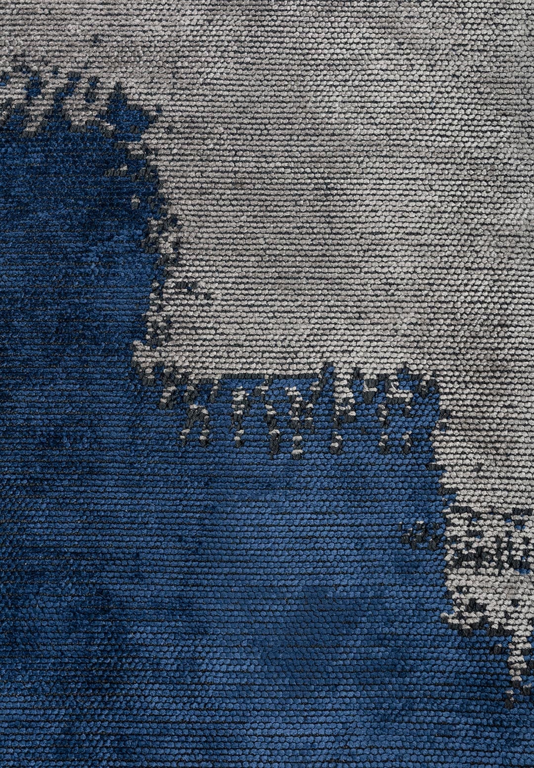 MALAGA NAVY BLUE - CHARCOAL - LIGHT GREY RUG - 5