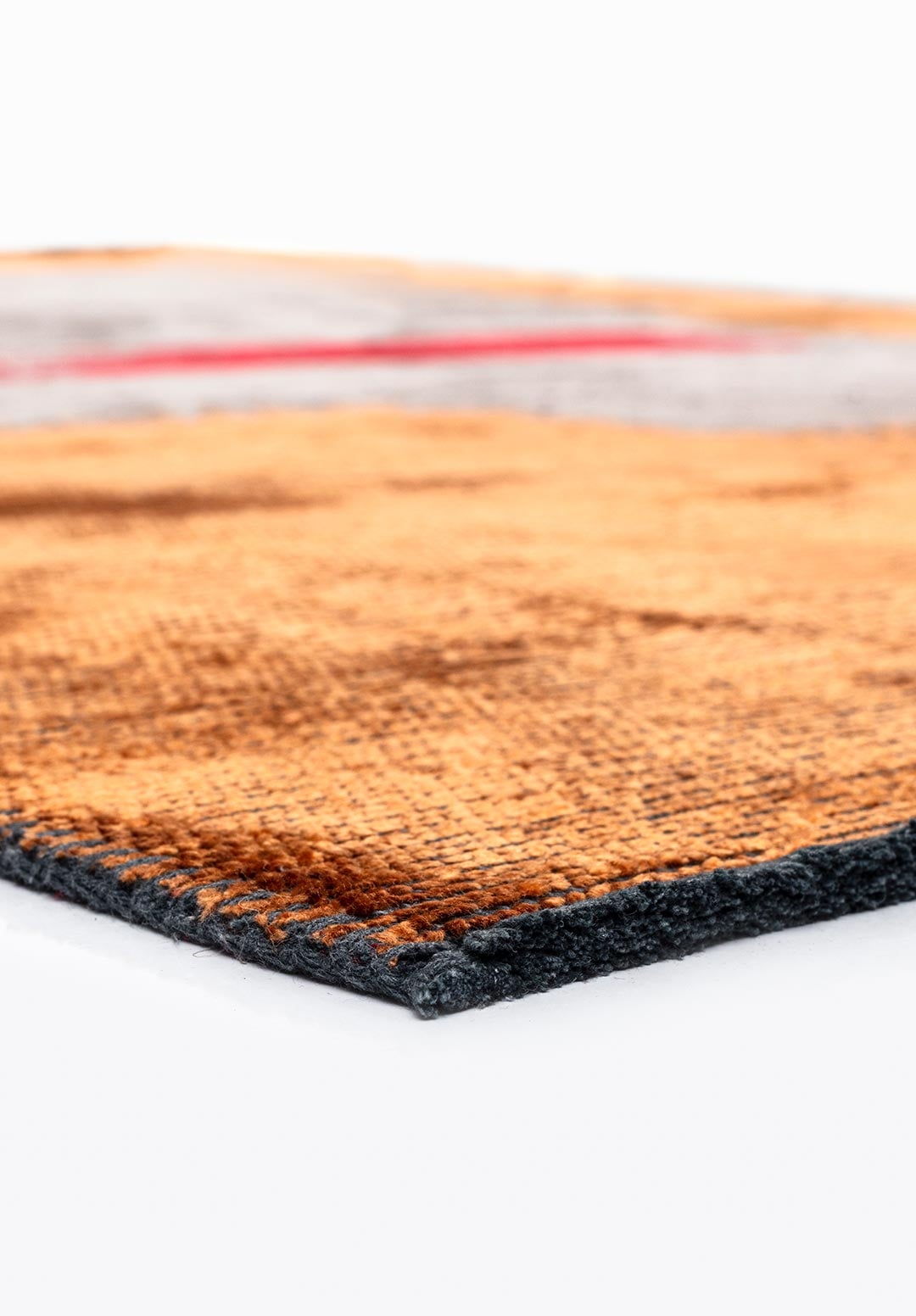 MALAGA TERRA - RED - DARK GREY RUG - 4