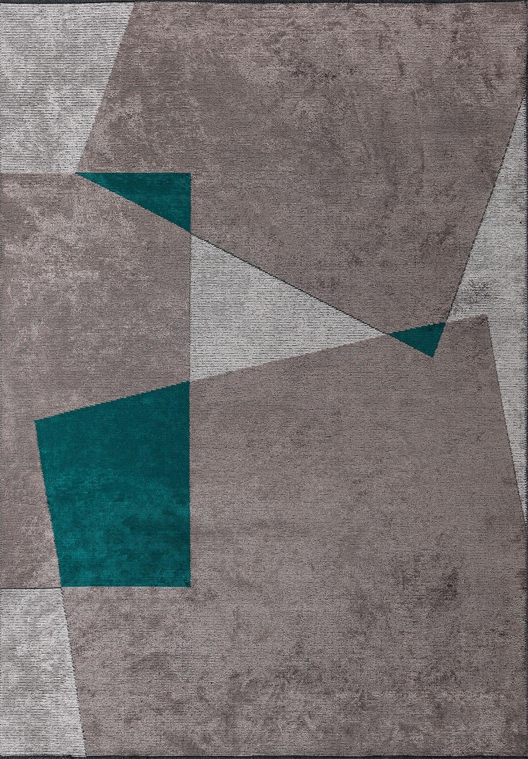 SALZBURG DARK TURQUOISE - DARK GREY - LIGHT GREY RUG - 1