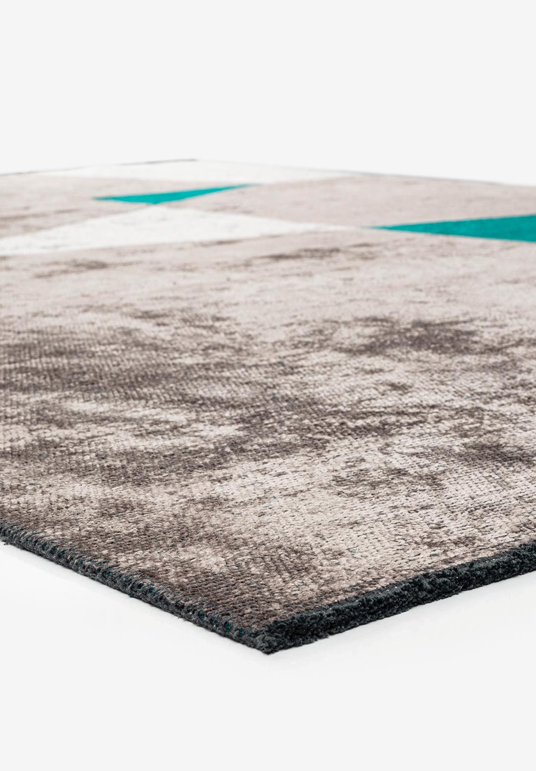 SALZBURG DARK TURQUOISE - DARK GREY - LIGHT GREY RUG - 4