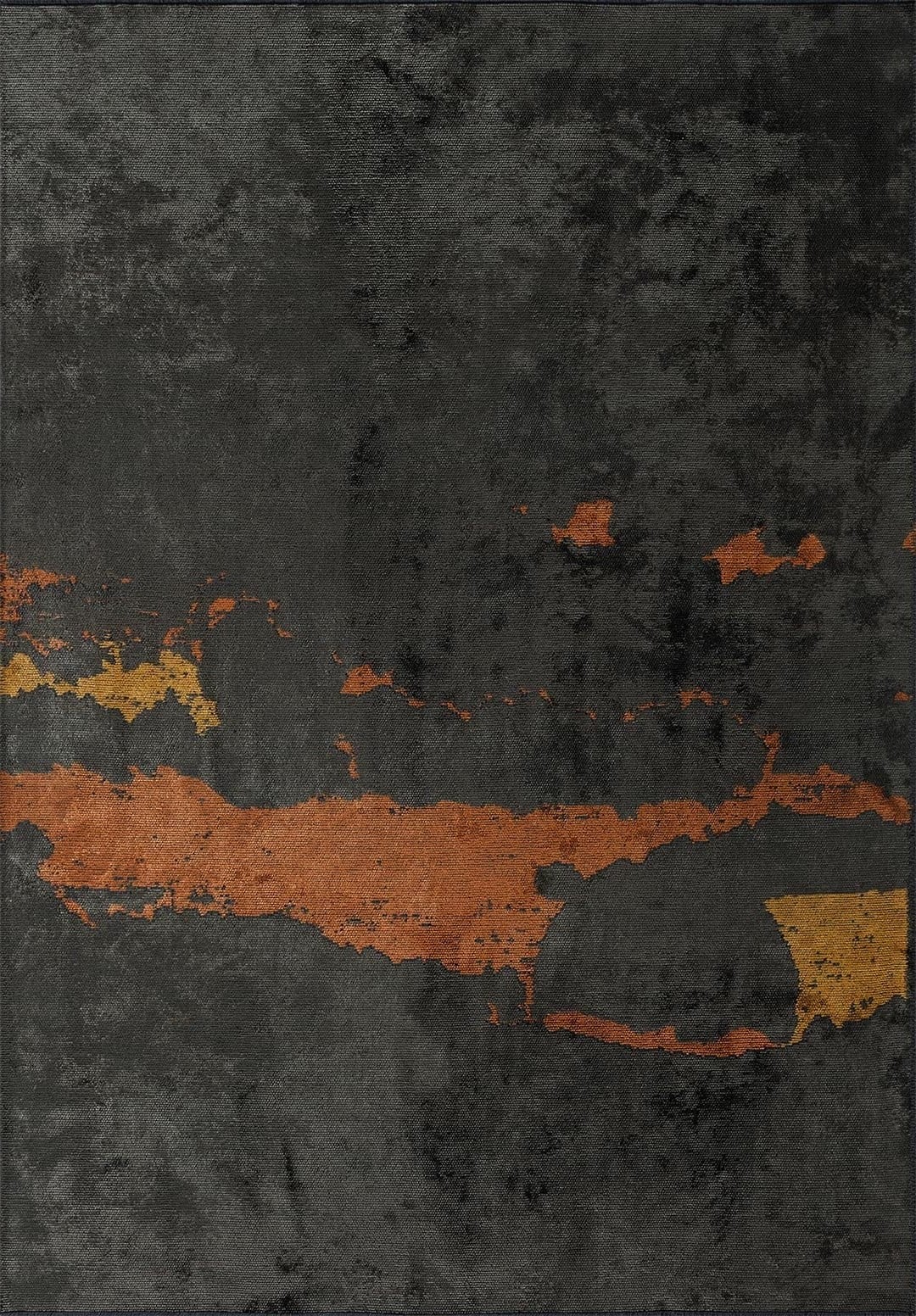 GRANADA TERRA - MUSTARD - ANTHRACITE RUG