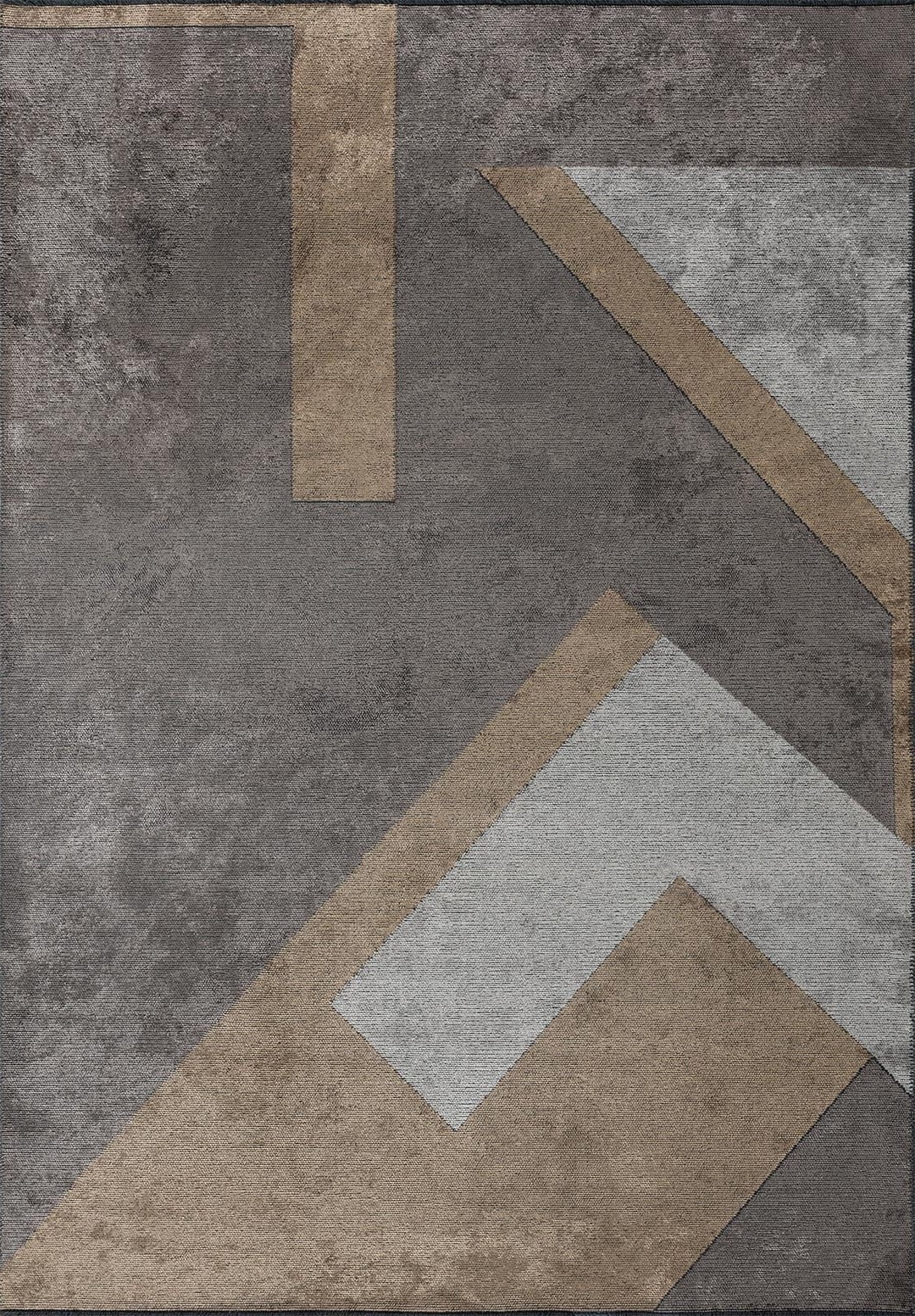 PAMPLONA DARK GREY - DARK BEIGE - CREAM RUG - 1