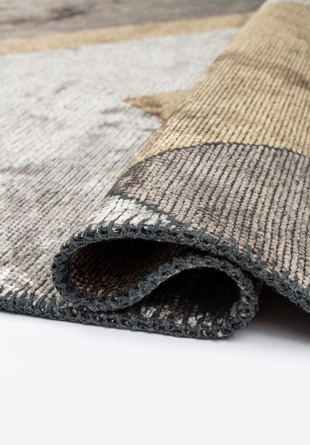 PAMPLONA DARK GREY - DARK BEIGE - CREAM RUG - 2