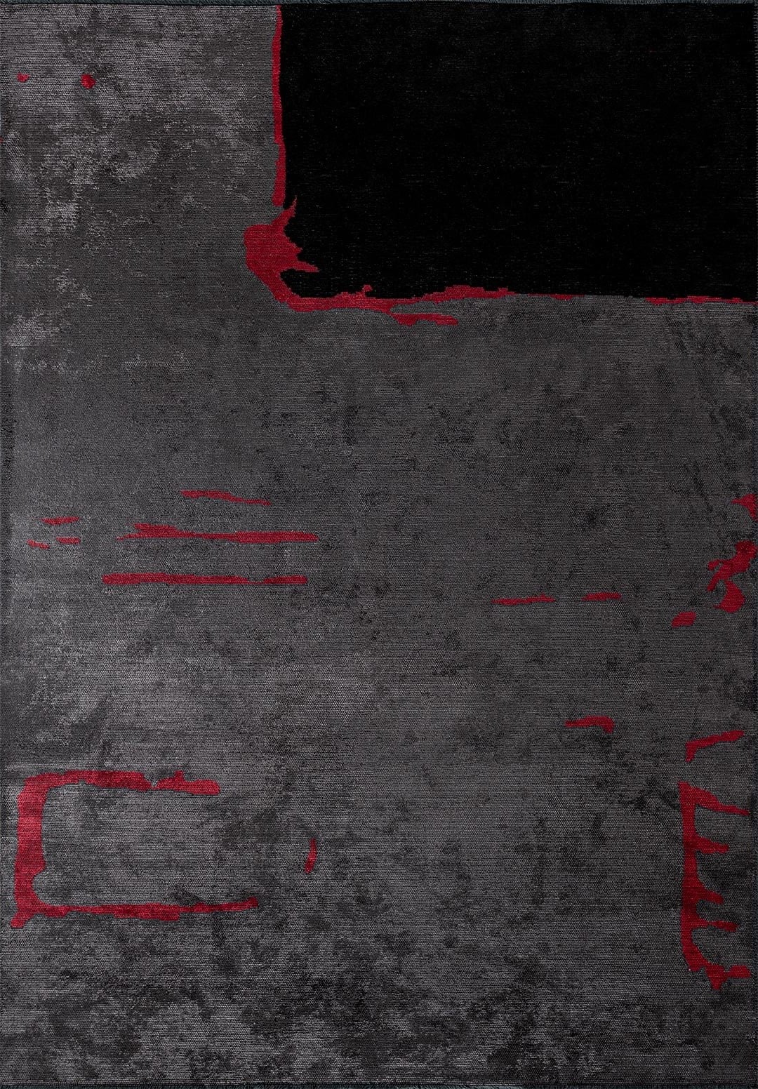 PORTO BLACK - CHARCOAL - RED RUG - 1