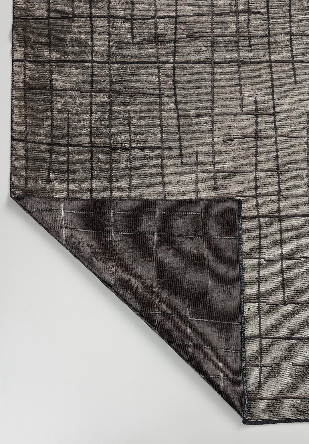 BROOKLYN CHARCOAL - CREAM - DARK GREY RUG - 3