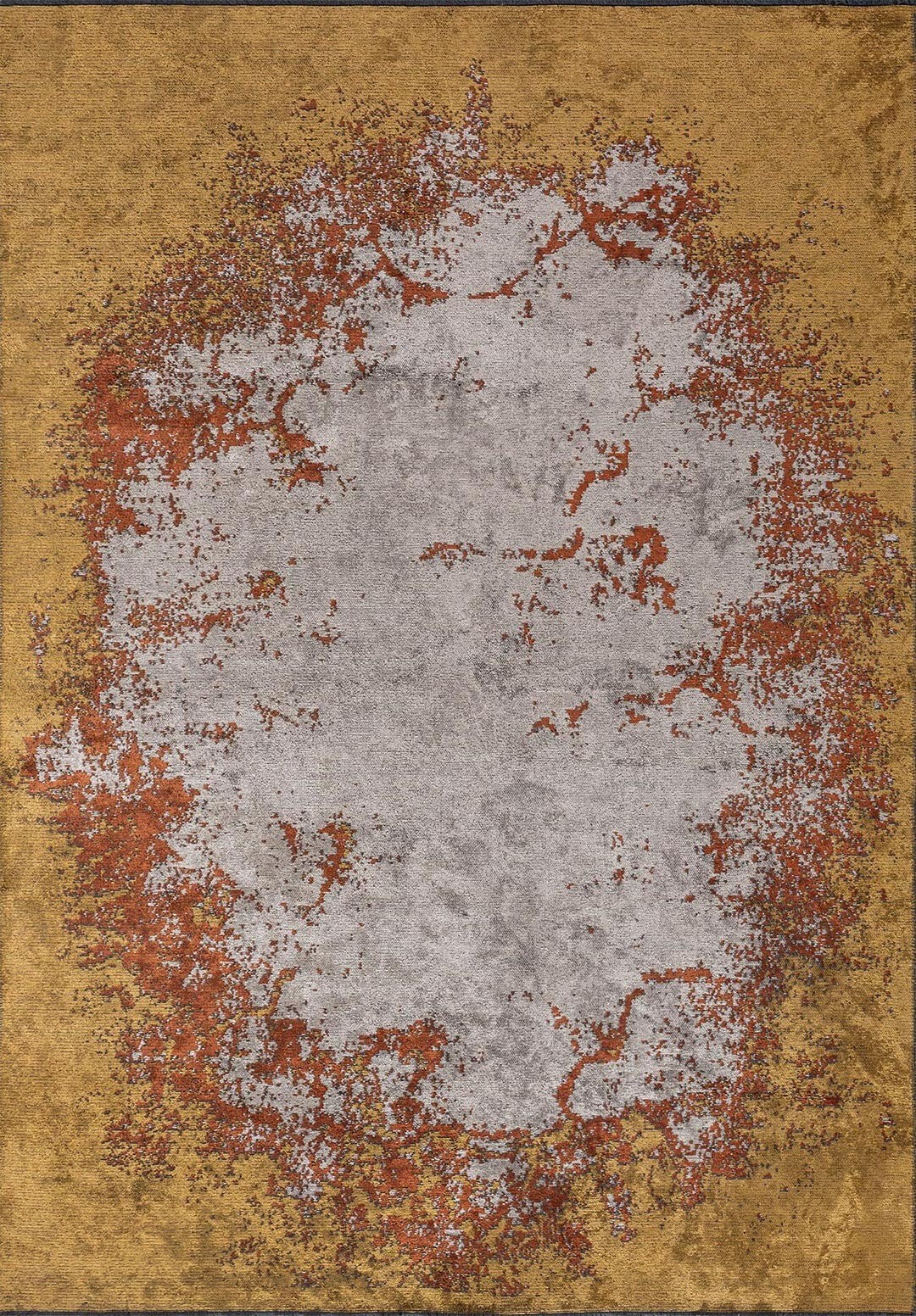 OSLO MUSTARD - RUST - CREAM RUG - 1