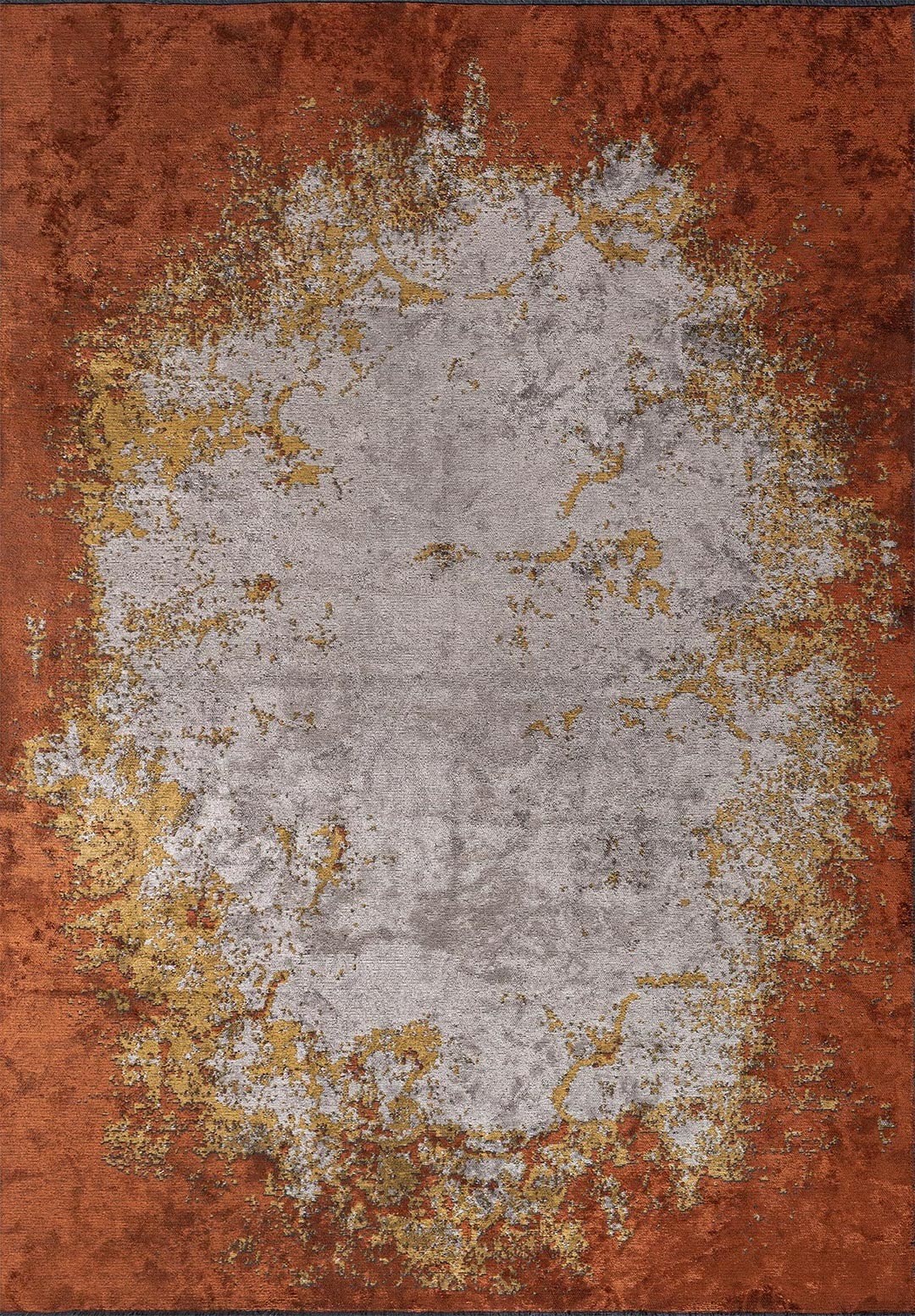 OSLO RUST - MUSTARD - CREAM RUG - 1