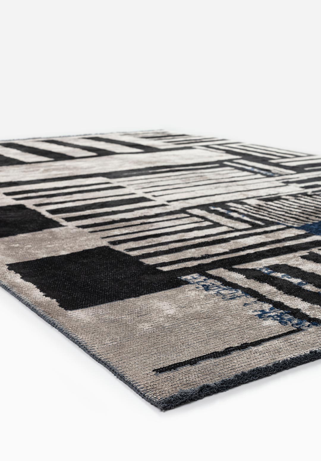 OXFORD BLACK - DARK NAVY - BEIGE RUG - 4