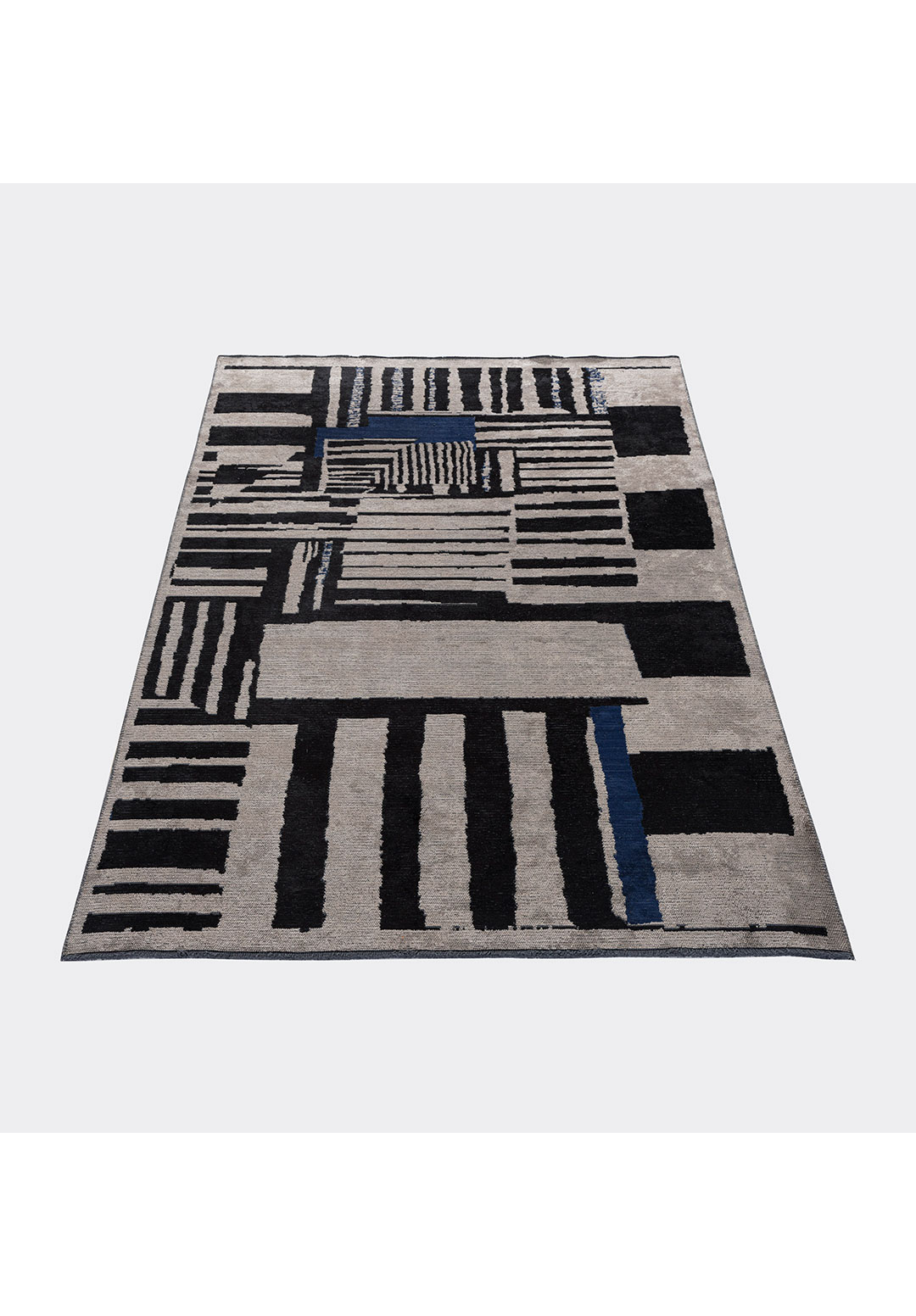 OXFORD BLACK - DARK NAVY - BEIGE RUG - 6