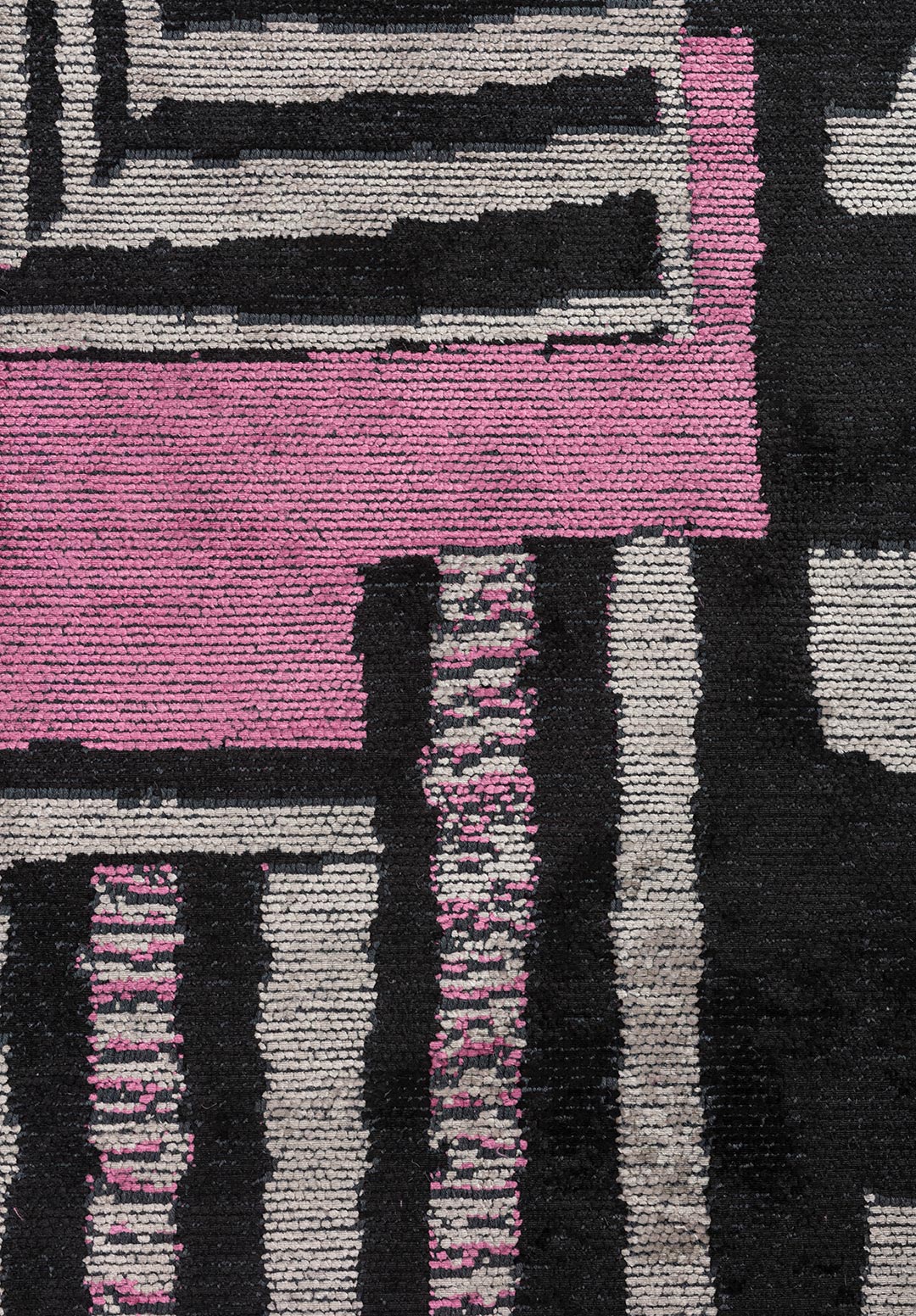 OXFORD BLACK - PINK - GREY RUG - 5