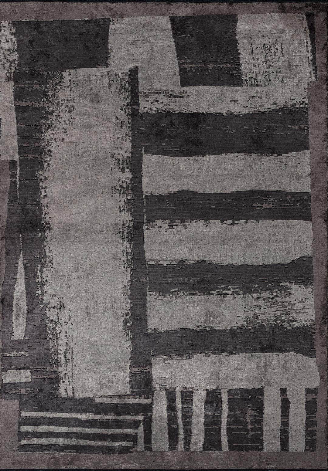 CAMBRIDGE CHARCOAL - DARK GREY - CREAM RUG - 1
