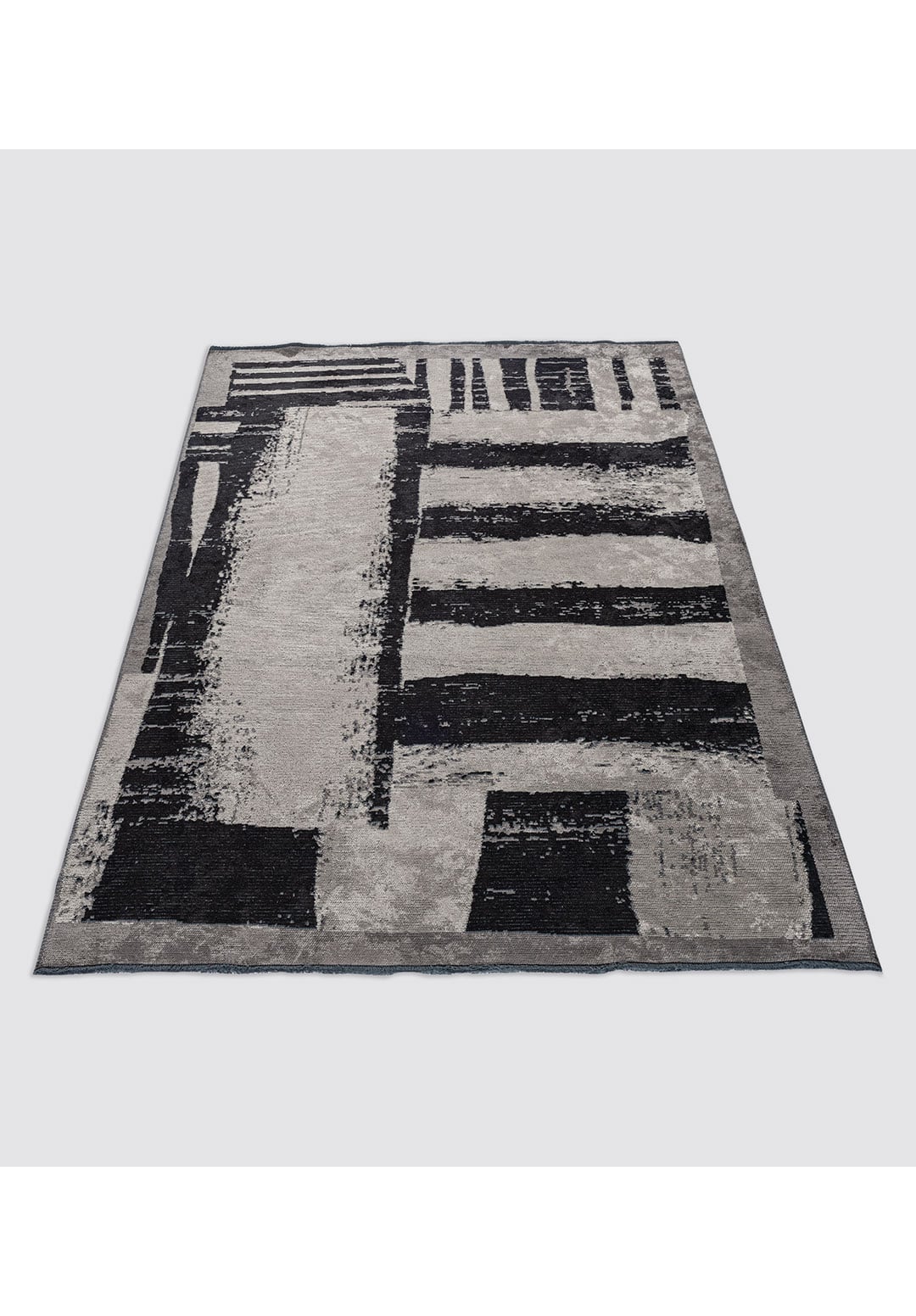 CAMBRIDGE BLACK - DARK GREY - CREAM RUG - 6
