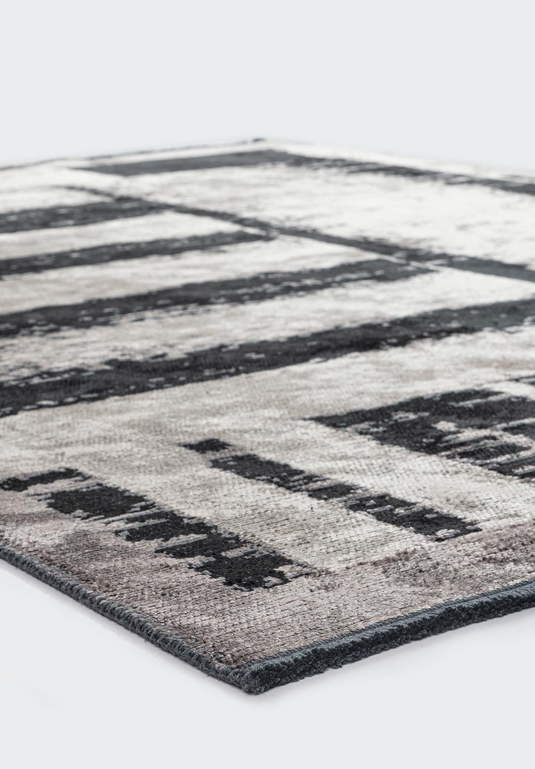 CAMBRIDGE BLACK - DARK GREY - CREAM RUG - 4