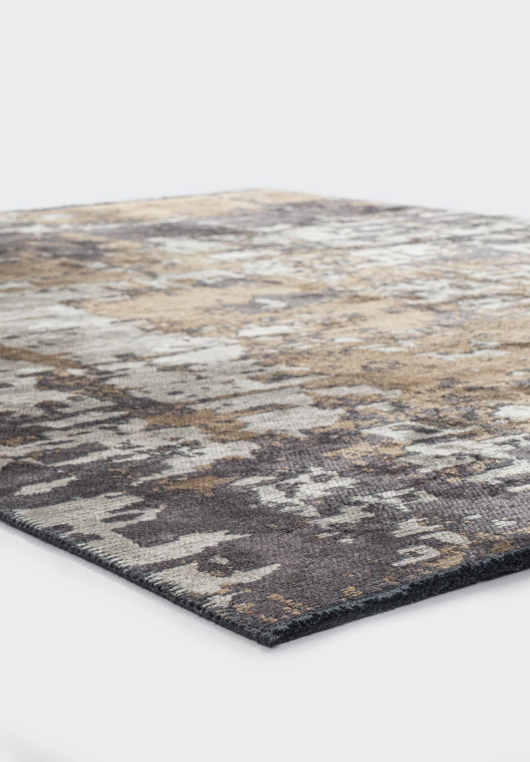 CORFU CHARCOAL - LIGHT BROWN - CREAM RUG - 4