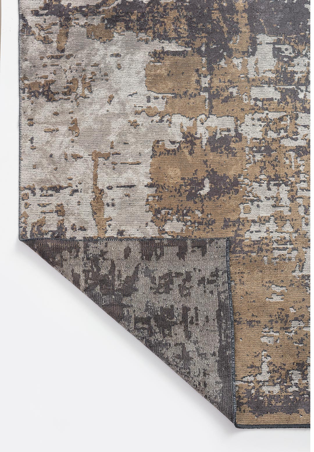 CORFU CHARCOAL - LIGHT BROWN - CREAM RUG - 3