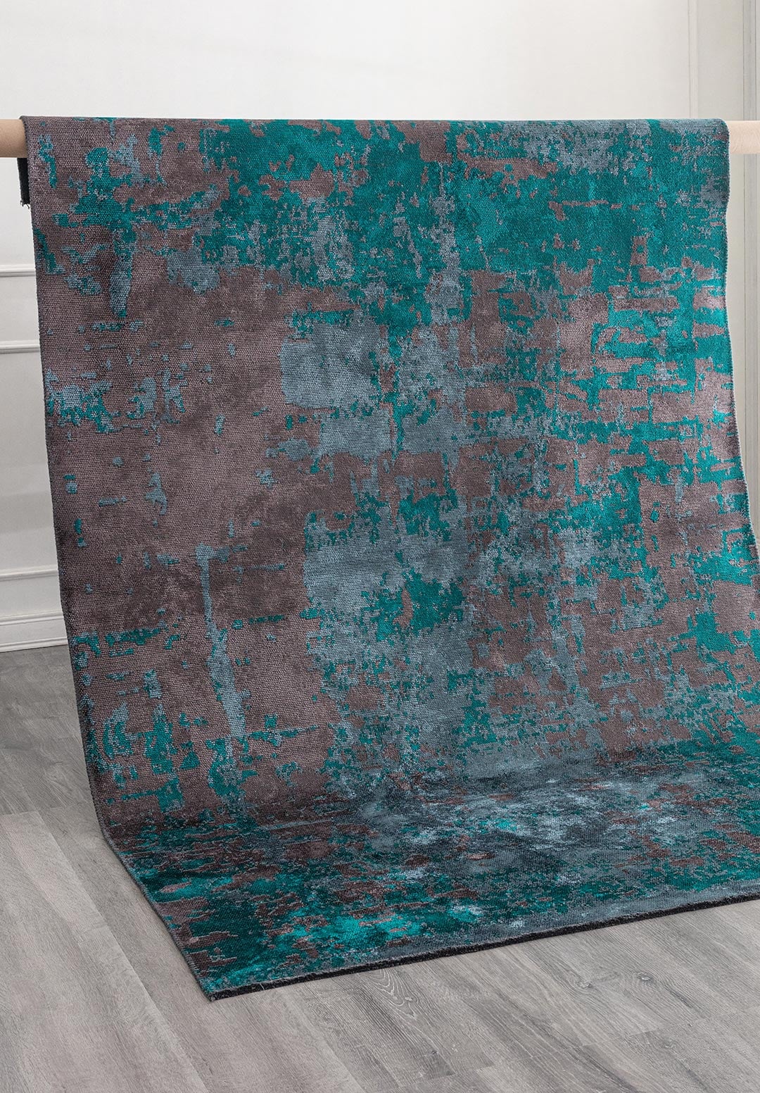 CORFU DARK TURQUOISE - PETROL - CHARCOAL RUG - 6