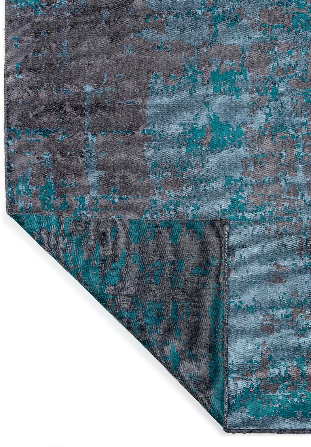 CORFU DARK TURQUOISE - PETROL - CHARCOAL RUG - 3