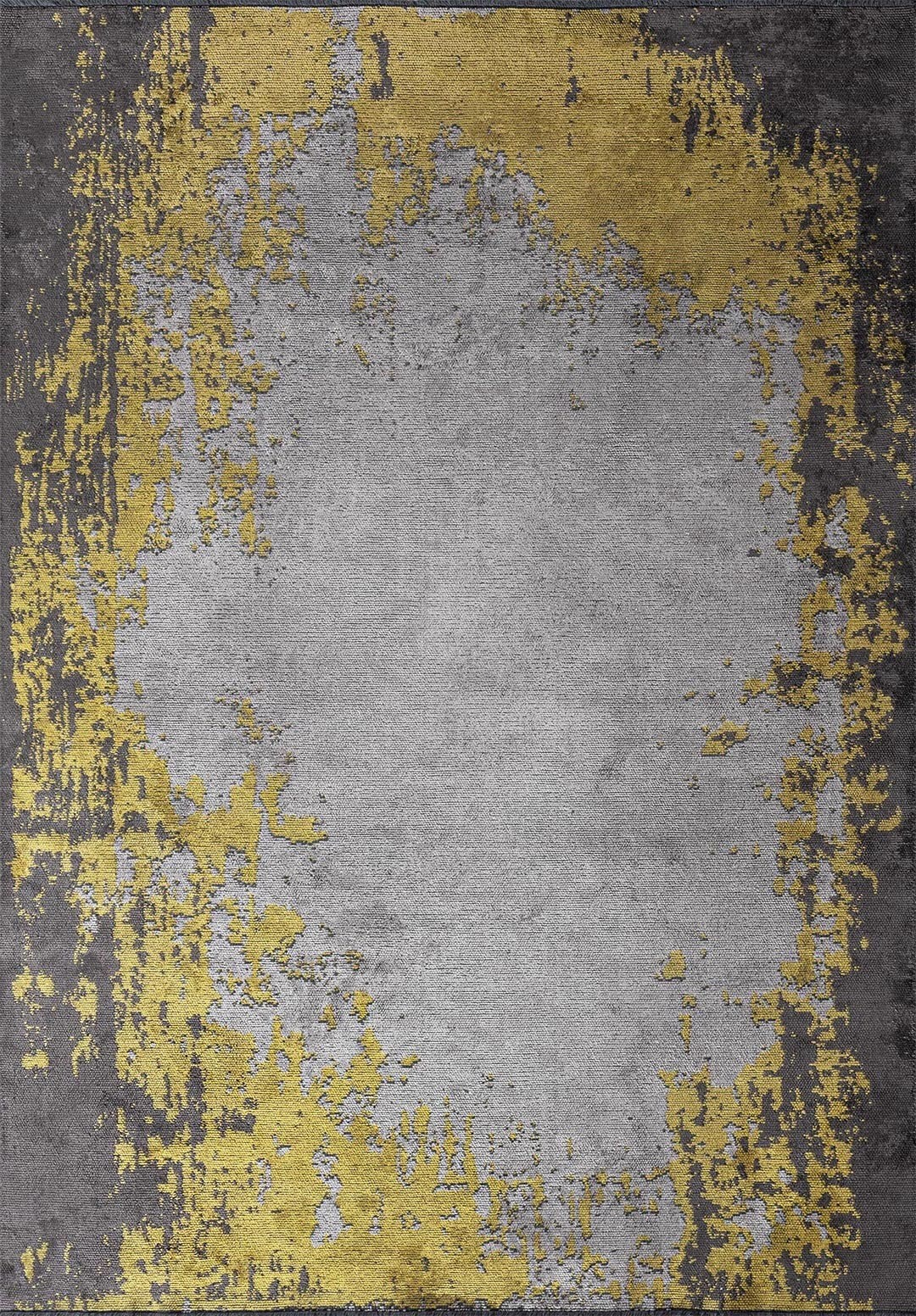 STOCKHOLM YELLOW - CHARCOAL - LIGHT GREY RUG - 1