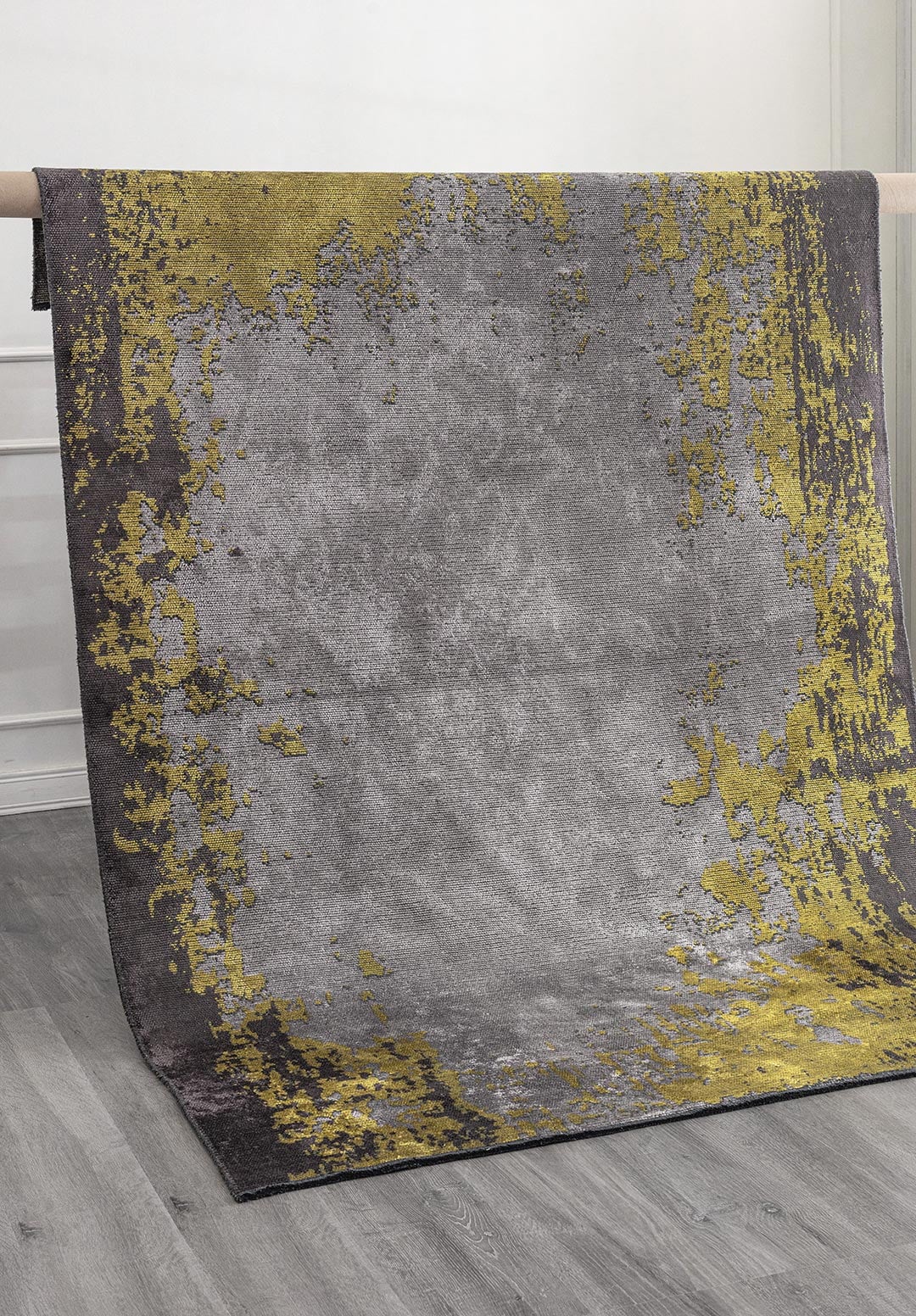 STOCKHOLM YELLOW - CHARCOAL - LIGHT GREY RUG - 6