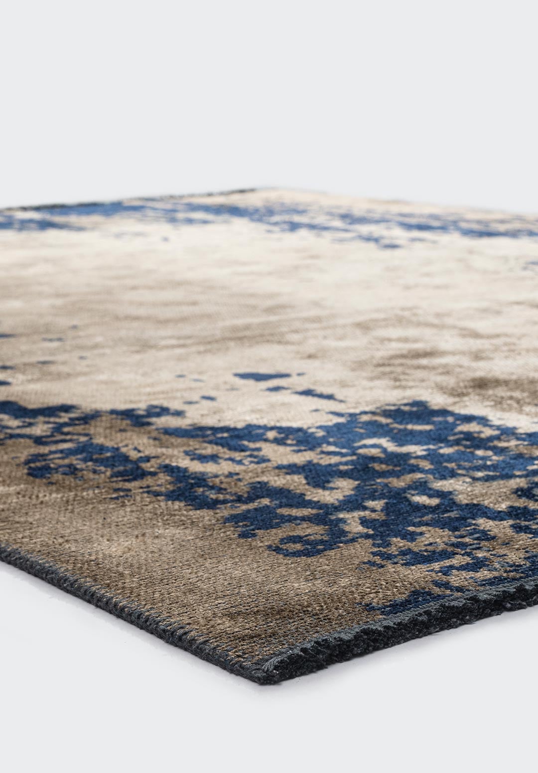 STOCKHOLM DARK NAVY - LIGHT BROWN - DARK BEIGE RUG - 4