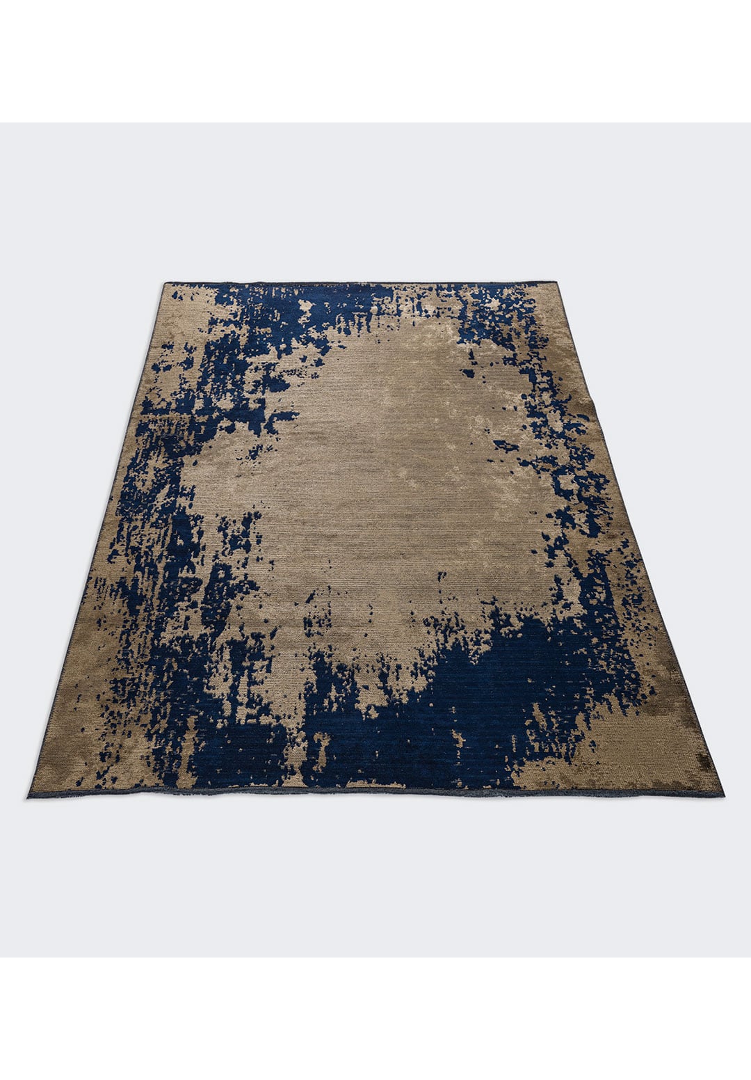 STOCKHOLM DARK NAVY - LIGHT BROWN - DARK BEIGE RUG - 6
