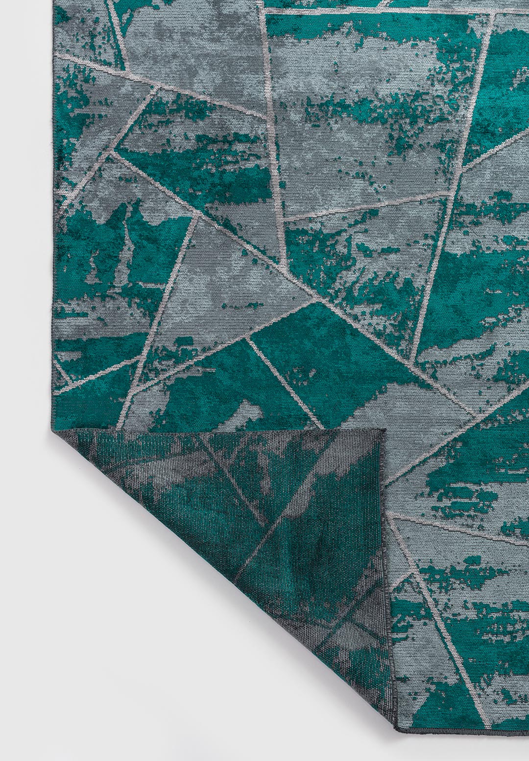 BREMEN BLUE - DARK TURQUOISE - LIGHT GREY RUG - 3
