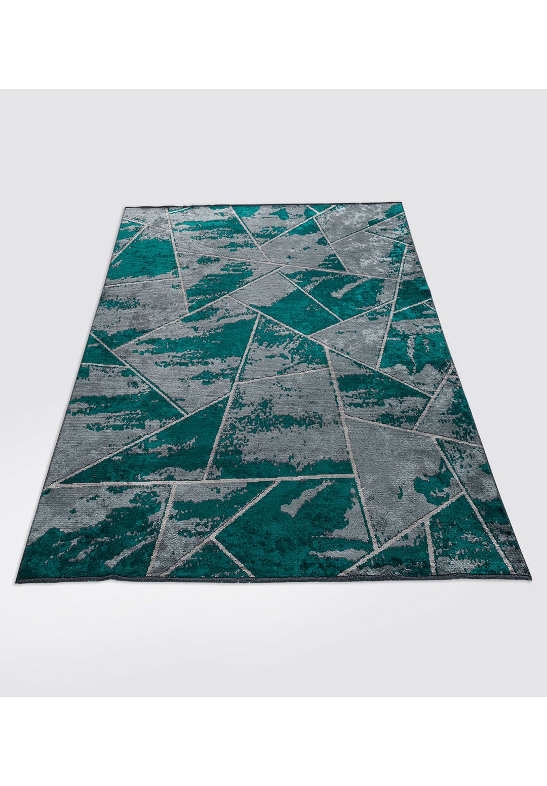 BREMEN BLUE - DARK TURQUOISE - LIGHT GREY RUG - 6