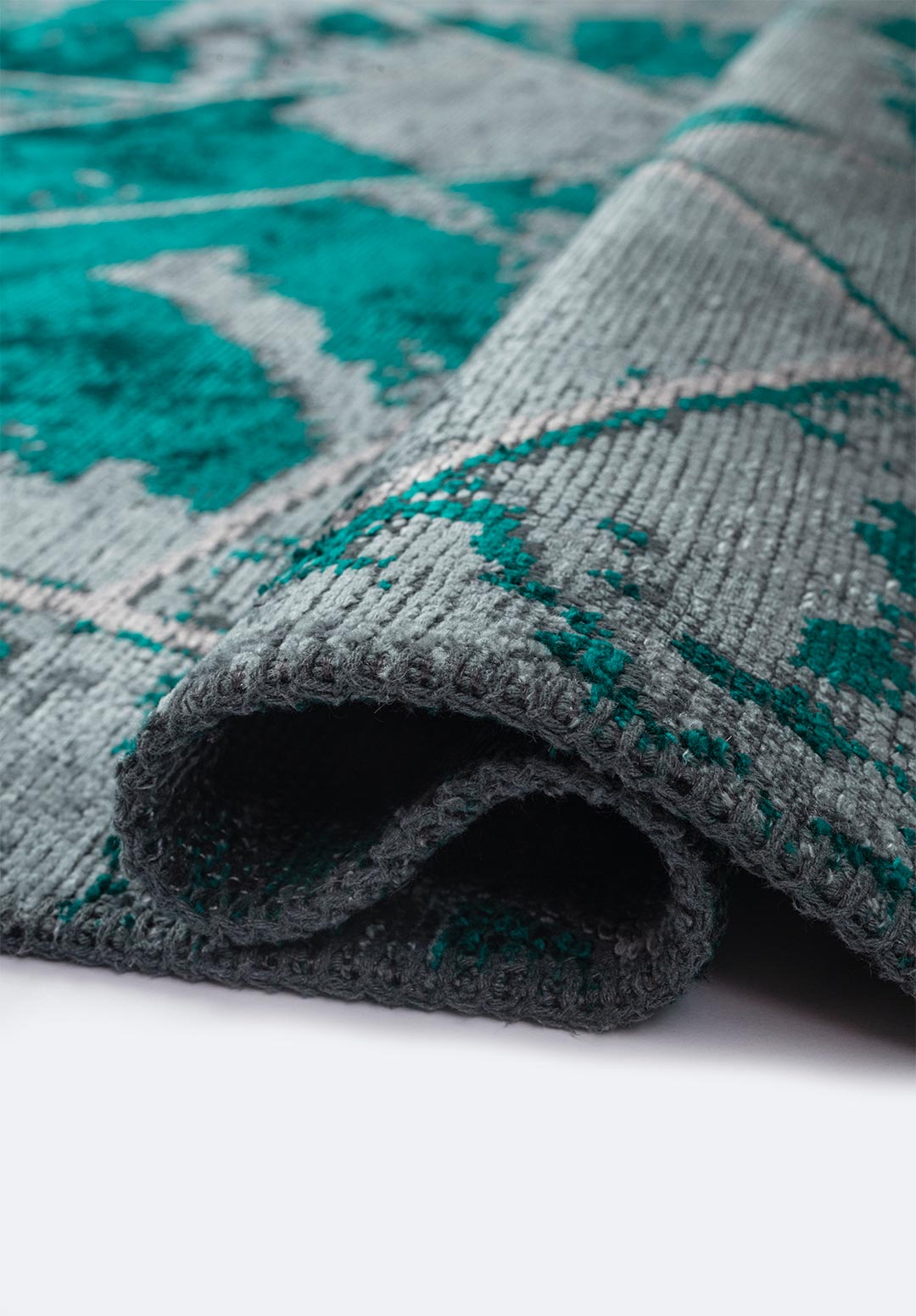 BREMEN BLUE - DARK TURQUOISE - LIGHT GREY RUG - 2