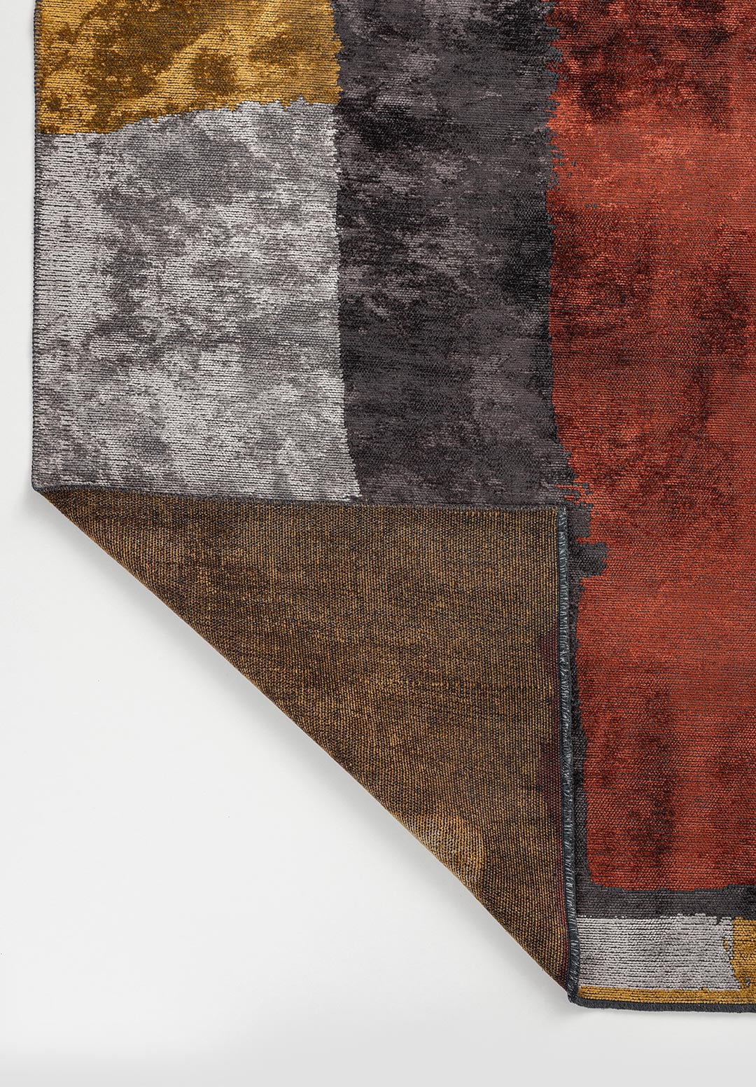 HAMBURG CHARCOAL - DARK TERRA - MUSTARD - LIGHT GREY RUG - 3