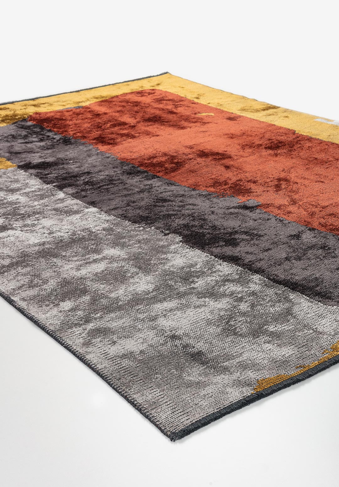 HAMBURG CHARCOAL - DARK TERRA - MUSTARD - LIGHT GREY RUG - 4