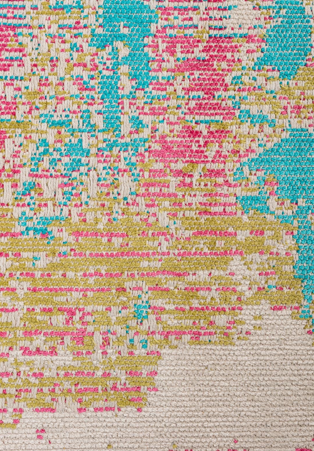 NICE PINK - TURQUOISE - KIWI - ECRU RUG - 5