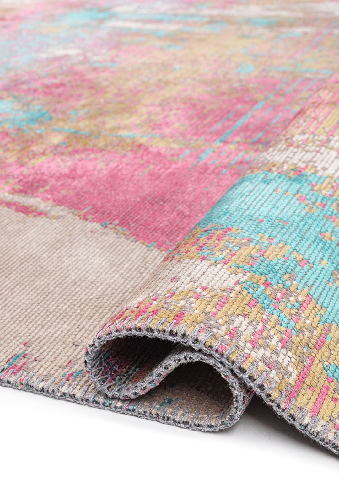 NICE PINK - TURQUOISE - KIWI - BONE RUG - 2