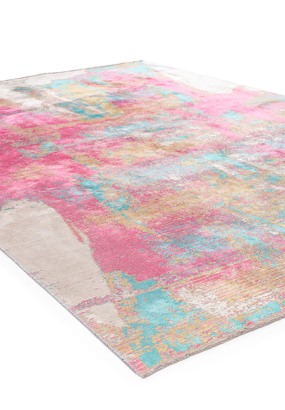 NICE PINK - TURQUOISE - KIWI - BONE RUG - 4