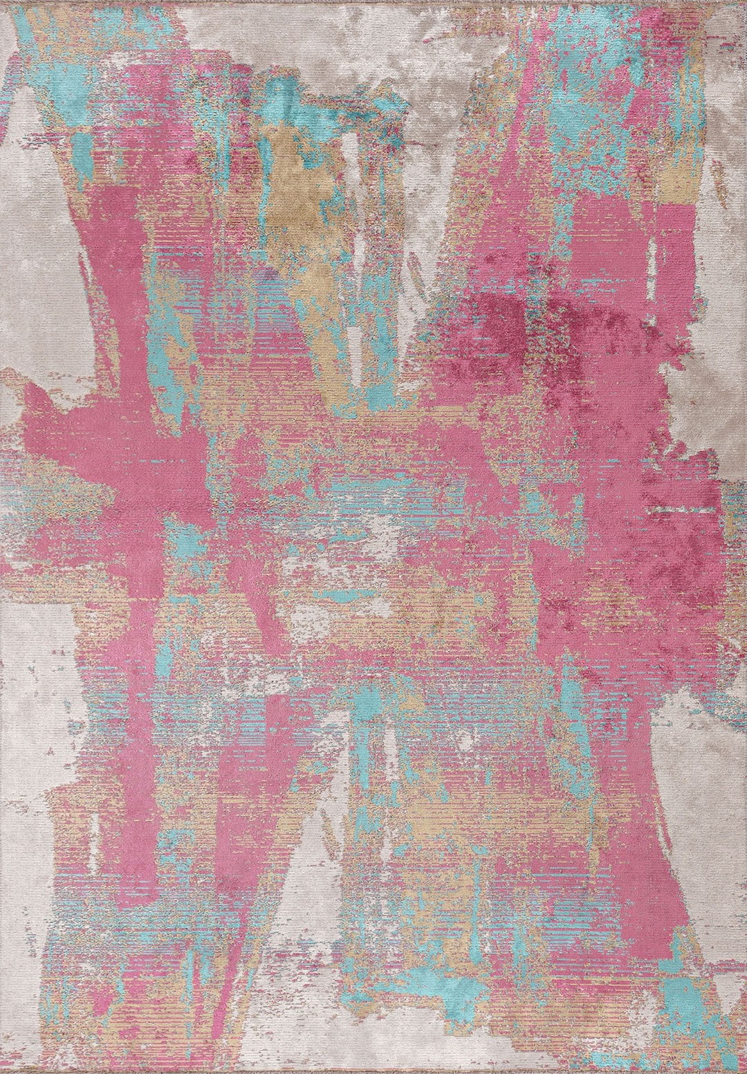 NICE PINK - TURQUOISE - KIWI - BONE RUG - 1