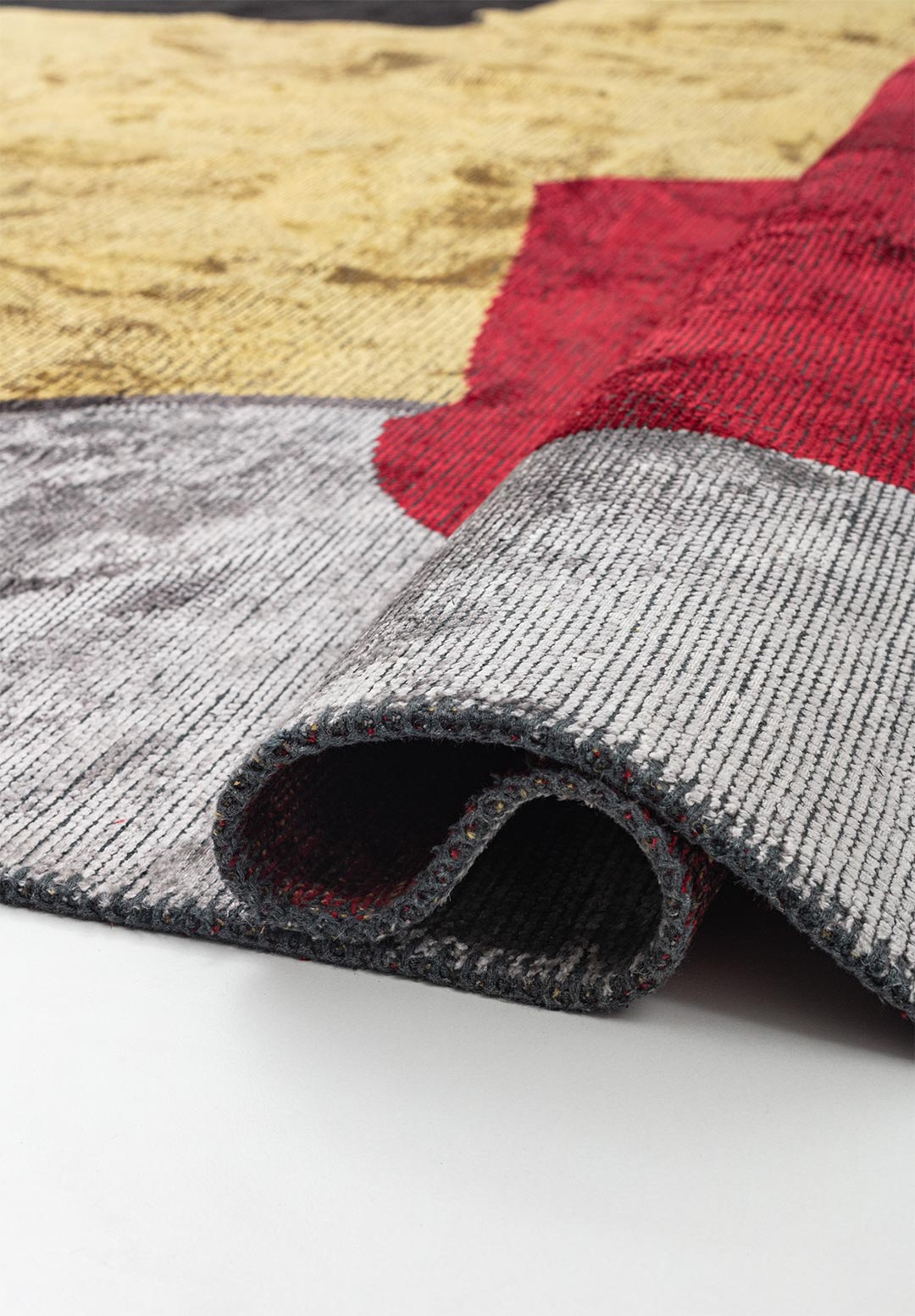 MIAMI BLACK - RED - GOLD - CHARCOAL - LIGHT GREY RUG - 2