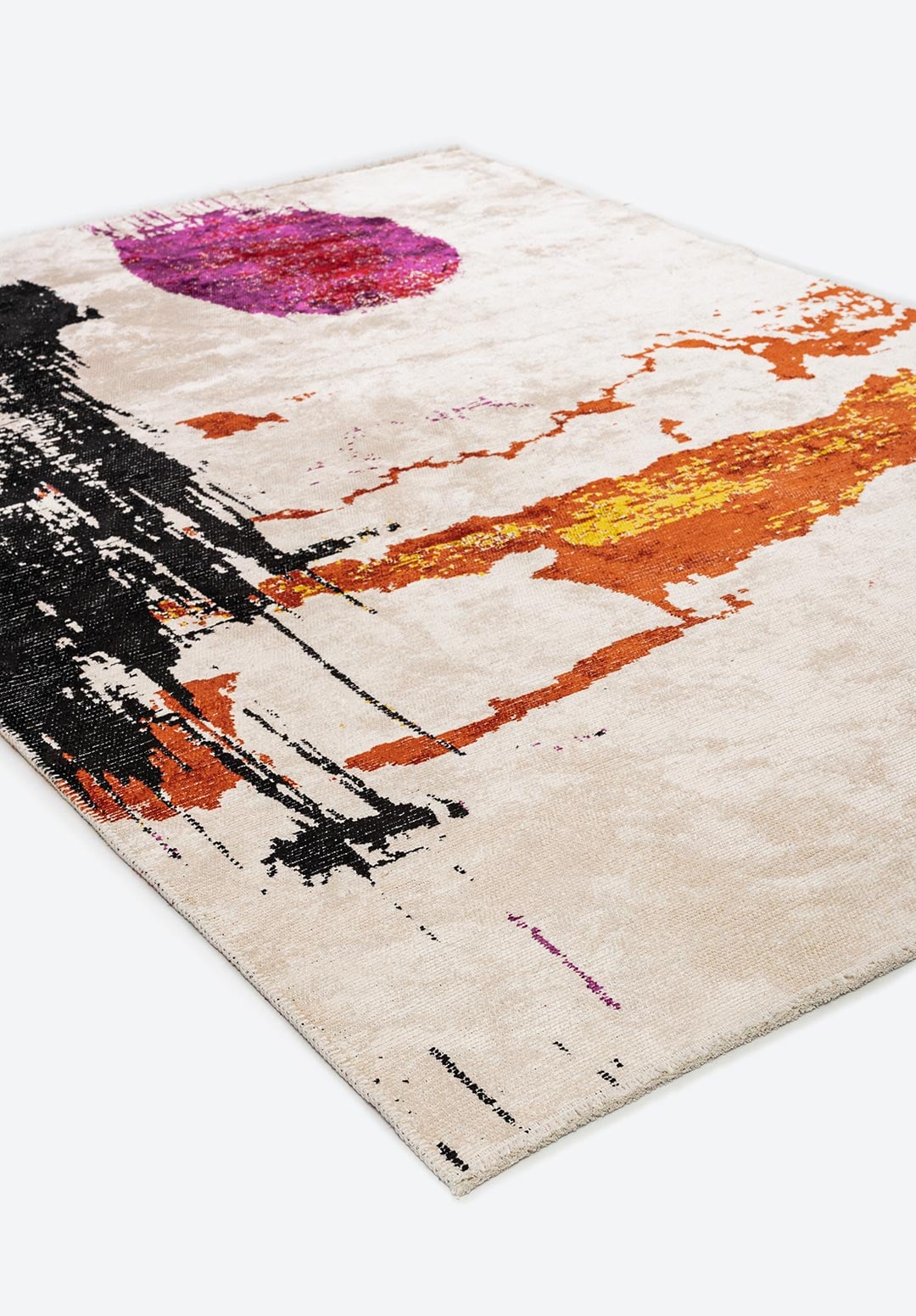 PO BLACK - PURPLE - RED - RUST - YELLOW - ECRU RUG - 4