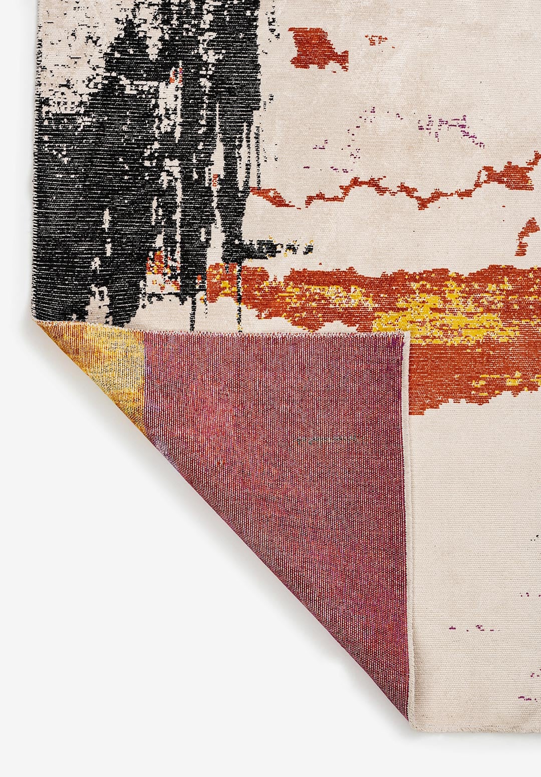 PO BLACK - PURPLE - RED - RUST - YELLOW - ECRU RUG - 3