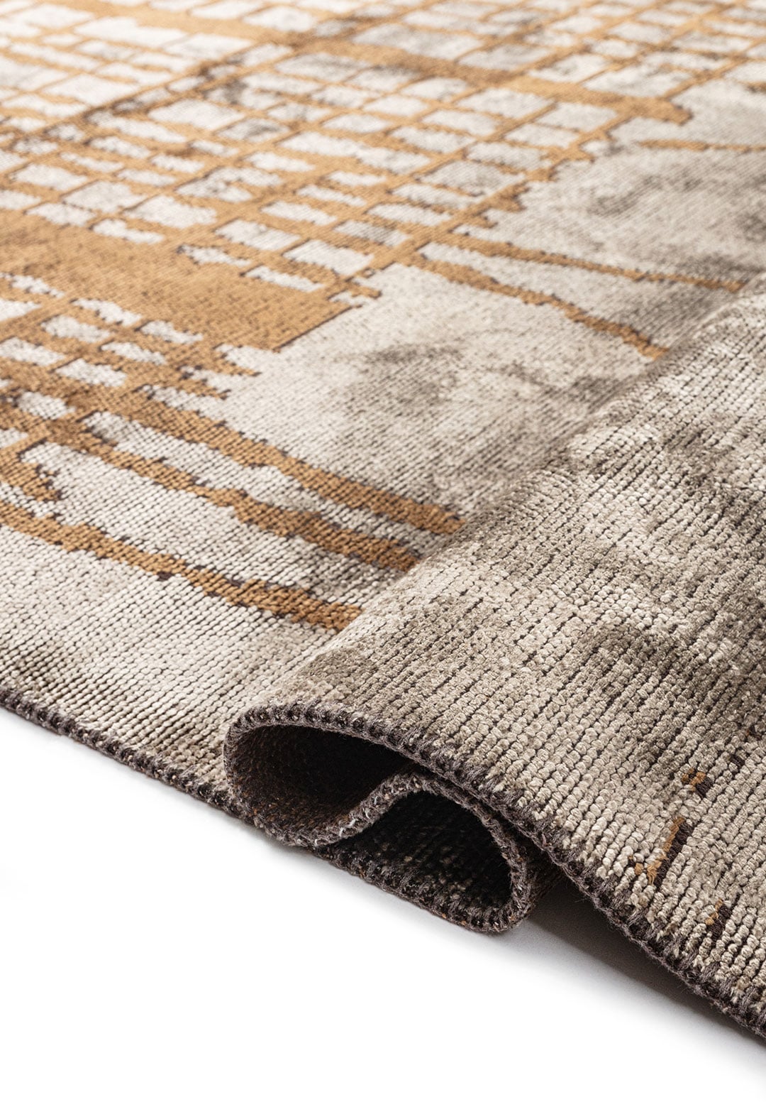 EDINBURGH CACAO - COPPER - CREAM RUG - 2