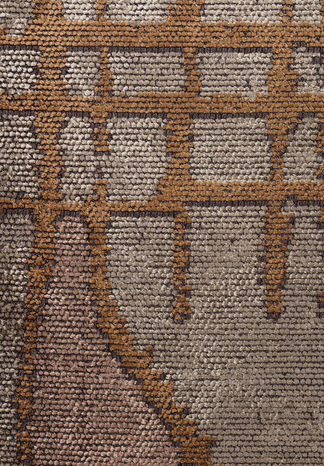 EDINBURGH CACAO - COPPER - CREAM RUG - 5